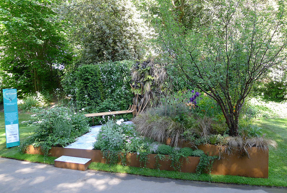 Finally finished and ready to be judged - the smallest Show Garden at Chelsea - with the biggest story